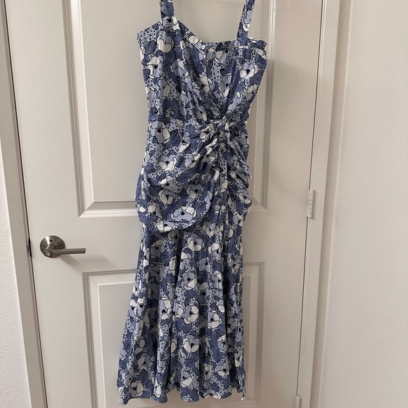 Veronica Beard Marena ruche waist dress - Picture 3 of 6